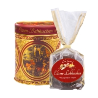 Elisen-Lebkuchen mit Schokolade in der Schmuckdose